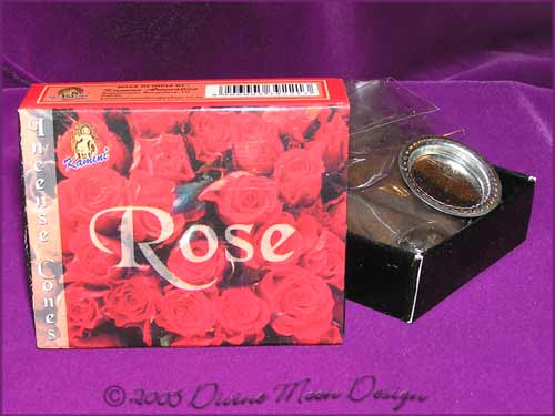 Box of Kamini Aromatics INCENSE CONES - ROSE