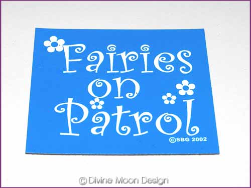 FRIDGE MAGNET Oz Made 18B) BLUE - Fairies on Patrol